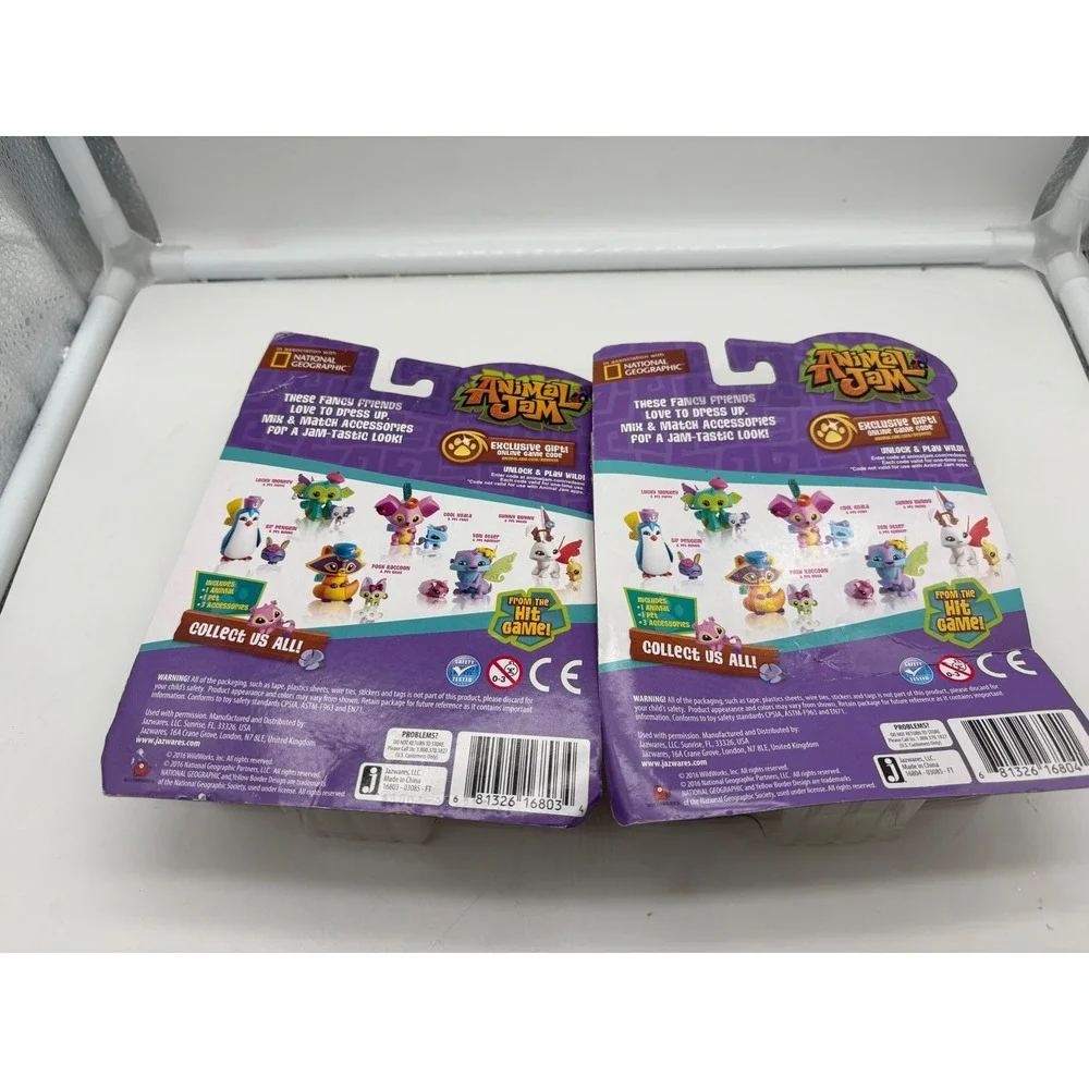 Animal Jam Mini Figures Lot 2-Pack Cool Koala Pony Posh Raccoon Kitty NIB 2016